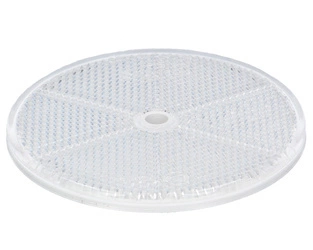 odblask biały okrągły przykręcany 84mm