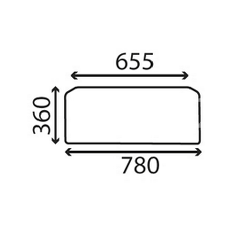 szyba Fiat F100 F110 F115 F120 F130 F140 - tylna dolna 5153550 (1412)