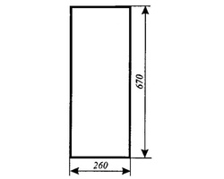 szyba do ciągnika C-360 kabina Naglak Koźmin poszerzana - przednia dolna nowy typ (lewa, prawa) (775)
