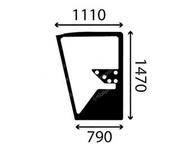 szyba kombajn Claas Jaguar - drzwi lewe 00694312 (2281)