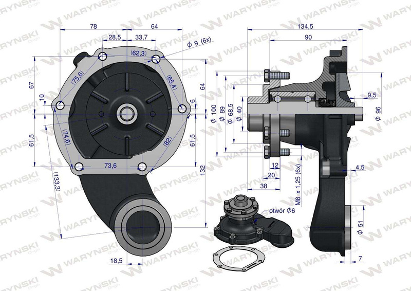 Pompa wody Bizon SW400 WARYŃSKI [PLA0450]