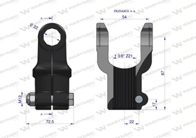 Widłak wału skręcany na śrubę 1 3/8 Z21 - 22X54  Seria 1R Waryński [WR217112]