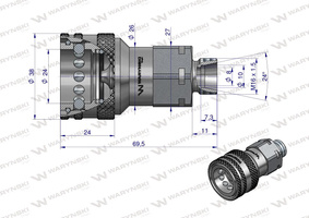 Szybkozłącze hydrauliczne EURO gniazdo M16x1.5 gwint zewnętrzny