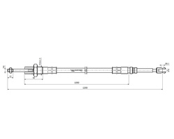 Linka do sterowania rozdzielaczem na widełki L-1200mm Waryński