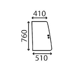 szyba Kubota - boczna przednia prawa przesuwana RG518-46680 (3033)