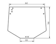 szyba Fiat seria 86 S, V, DT - tylna 44910055 (2621)