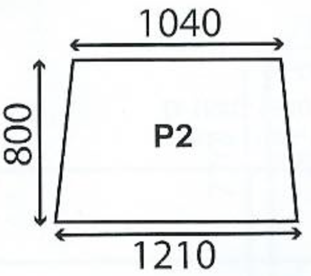 szyba do ciągnika John Deere - przednia AL27351 (3432)