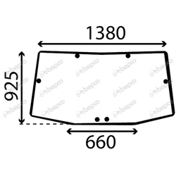 szyba do ciągnika John Deere - tylna R131208 (1120)