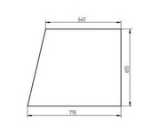 szyba do ciągnika Deutz-Fahr - drzwi górna 04339848 (1549)