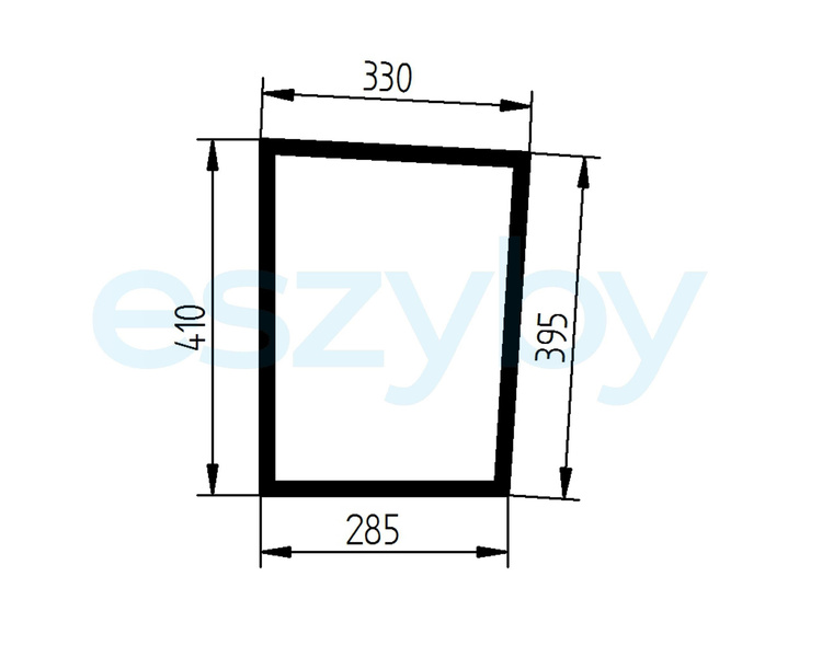 szyba JCB Fastrac 2155 2170 1115 1125 1135 2115 2125 2135 2140 2150 - przednia dolna lewa 827/20365 (2650)