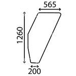 szyba FIAT serie 80 90 94 - drzwi lewe zielone 5130883 (1100)