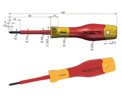 Wkrętak PZ0 60 mm izolowany stal S2 Waryński