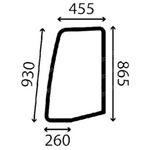szyba Kubota - drzwi górna lewa RD829-46530 (5108)