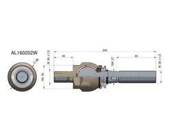 Przegub kierowniczy 240mm M26x1,5 M28x1,5 AL160202 JOHN DEERE WARYŃSKI