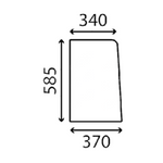 szyba Liebherr - boczna tylna górna lewa 10280355
