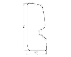 szyba Bobcat - drzwi 6816248, 7110863 (2067)