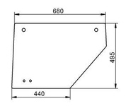 szyba ładowarka teleskopowa Manitou - tylna 549685 (2631)