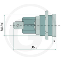 gniazdo stalowe 1 PIN ERICH JAEGER
