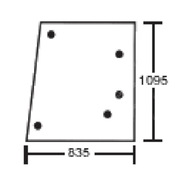szyba JCB - boczna 827/20120