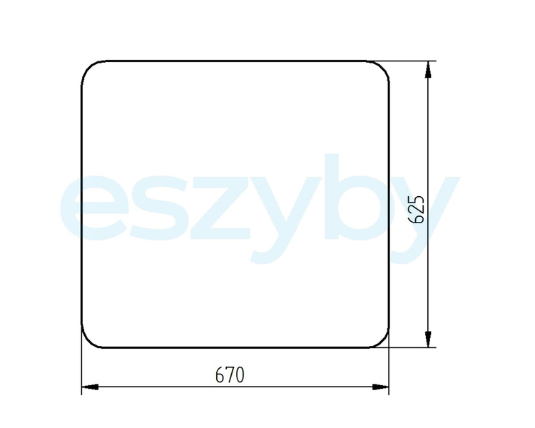 szyba minikoparka CAT 303CR, 304CR, 305CR - tylna 226-9840 (2756)