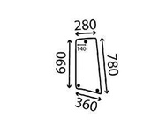szyba Massey Ferguson seria 3000 - naroznikowa 3615408M1 (3343)