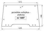 szyba MF serie 4200 4300 - przednia otwierana zielona (1497)