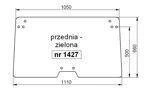 szyba CASE CS 68 75 - przednia z rozszczelnieniem (1427)