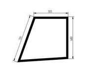 szyba ładowarka John Deere 4400, 4500 - drzwi górna EQ37740