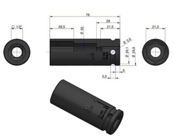 Nasadka udarowa sześciokątna długa 1/2" 21 mm Waryński