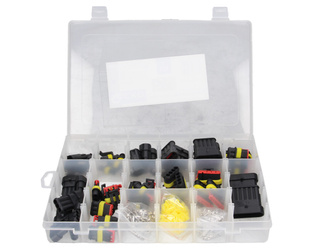 złączki AMP superseal 1-6 PIN zestaw 424 szt w zamykanym pojemniku