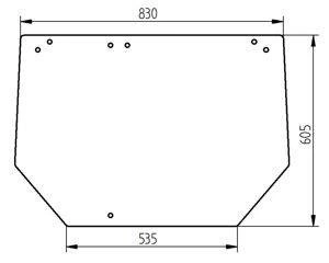 szyba Massey Ferguson 304 F, S, V - tylna 3311783M91 (3075)