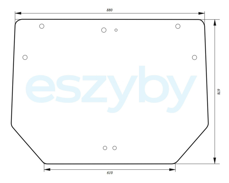 szyba Case Farmall C 55 65 75 85 95 105 - tylna (1469)