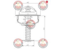 Termostat C-360 50513091 oryginał Ursus