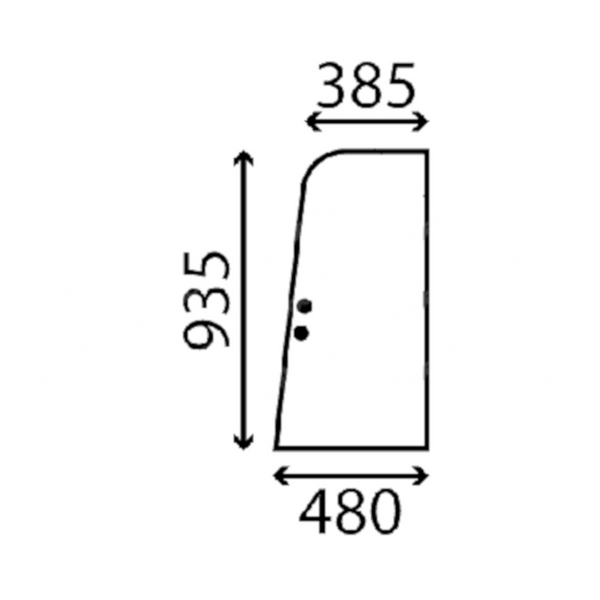 szyba JCB - boczna tylna prawa 290/51702
