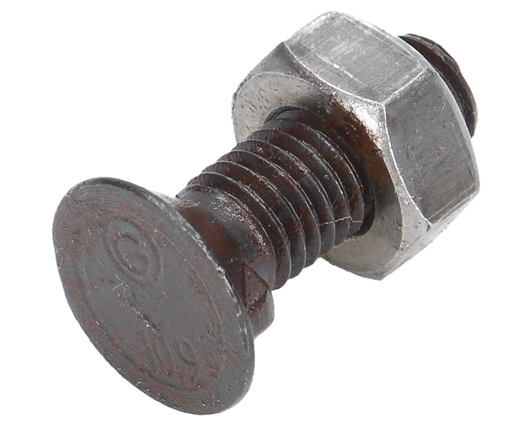 Śruba płużna dwunoskowa z nakrętką M10x30 kl. 10.9