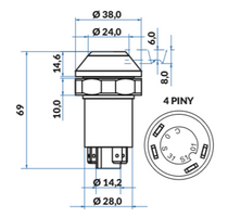 przycisk, włącznik bez nadruku Valtra 30247700