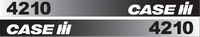 naklejka, logo na maskę ciągnik Case 4210