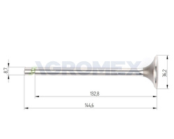 Zawór wydechowy C-330 oryginał Ursus 50008480