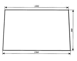 szyba do ciągnika Zetor - przednia 67827961 (834)