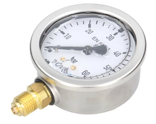 Manometr glicerynowy M63 60 bar dolne przyłącze G1/4" POLMO
