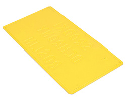 Tablica ostrzegawcza metalowa Środki Ochrony Roślin biała 28x14 cm