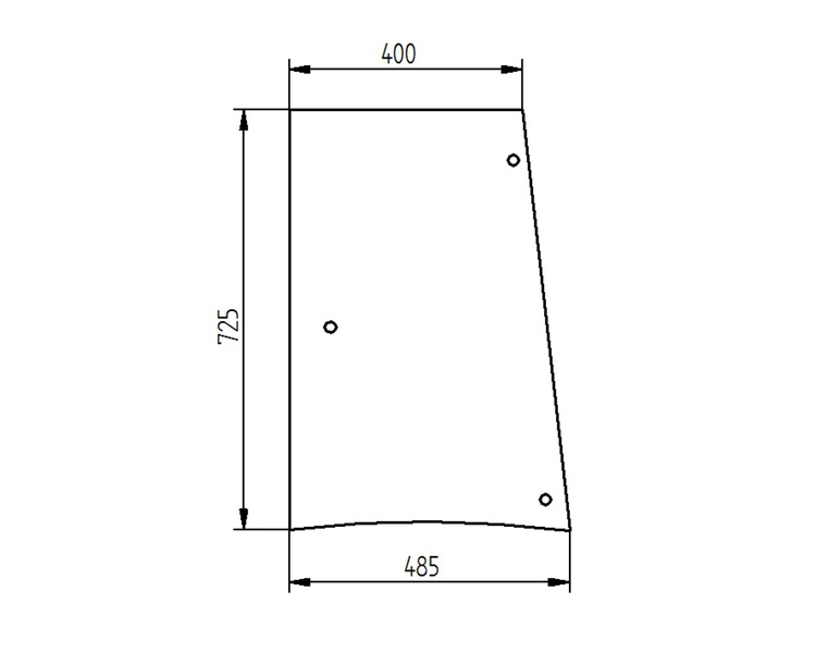 szyba do ciągnika Kubota - boczna 3W600-70530 (4591)