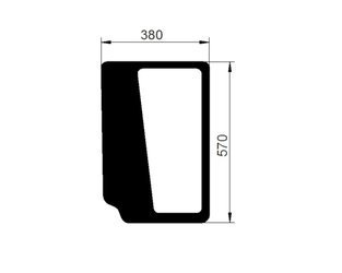 szyba New Holland TD5, Case Farmall A - przednia dolna prawa 84396392 (3405)