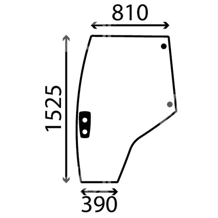 szyba Massey Ferguson 5600, 7600, 7700 - drzwi lewe 4353783M1 (2807)