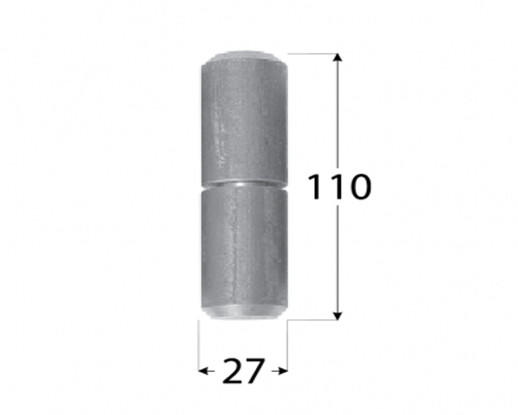 Zawias toczony z kulką 27x110 do bramy furtki domax