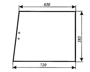 szyba do ciągnika Massey Ferguson serie 2000 - drzwi lewe górne przesuwne (885) 1634975M1