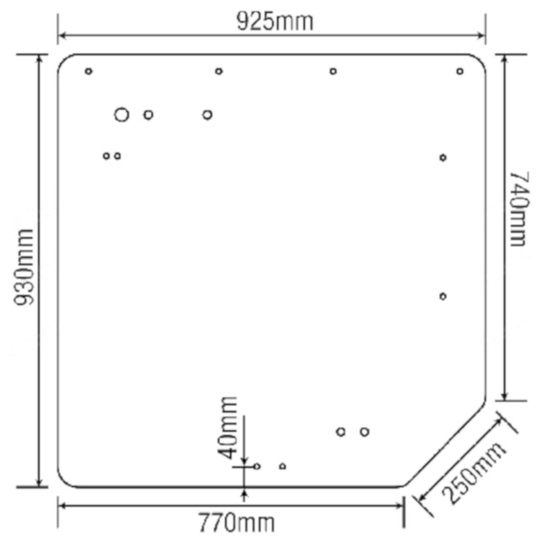 szyba tylna Claas, Renault Ares, ATles 7700050257 (3636)