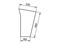 szyba do ciągnika Deutz-Fahr - przednia dolna 520772 (2361)