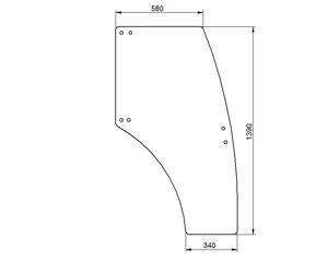 szyba Landini Globus, Massey Ferguson 2200 - drzwi prawe 3553938M1 (2023)