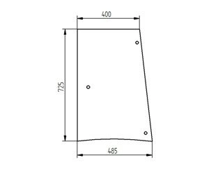 szyba do ciągnika Kubota - boczna 3W600-70530 (4591)